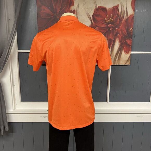 Nike Golf Polo Shirt‎ Pique Performance Mens Sz Medium Orange Lightweight - Picture 3 of 8
